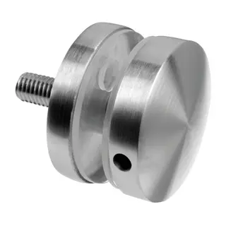 [130747-010-12] Adaptateur à verre, Ø50 mm, plat; 130747-010-12; filetage M10, verre 8 - 17,52 mm, inox brossé 304 (13074700012)