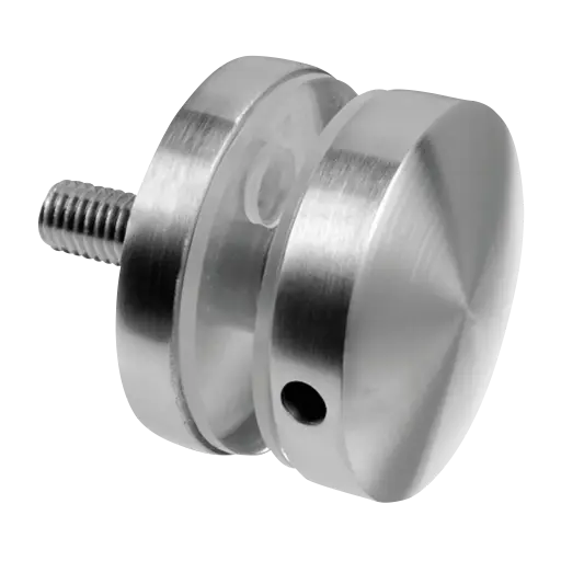 [140747-010-12] Adaptateur à verre, Ø50 mm, plat; 140747-010-12; filetage M10, verre 8 - 17,52 mm, inox brossé 316 (14074700012)