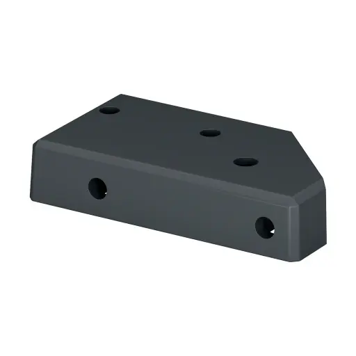 [169026-009-92-33] Angle embase-manchon pour poteau, Easy Alu, 169026-009-92-33; Ø9 mm, droite, aluminium, gris anthracite RAL 7016 (16902796033)