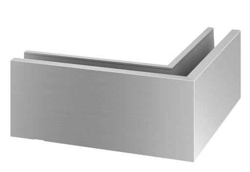 [168121-02-18] Angle extérieur 90°, Easy Glass Pro "F"; 168121-02-18; montage au sol, aluminium brossé, anodisé (16631400918) - SELL OUT