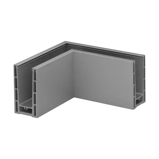 Angle intérieur & extérieur 90°, EG Prime; 168411-00-00; montage au sol, aluminium, brut (16631306000) - NEW; BLACK LINE