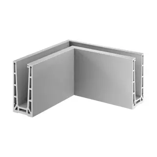 [168111-01-18] Angle intérieur 90°, Easy Glass Pro; 168111-01-18; montage au sol, aluminium brossé, anodisé (16631300618)