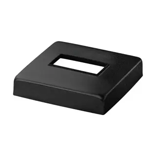 [144513-063-82] Cache-embase pour poteau 60x30 mm; 144513-063-82; , acier inoxydable 316, noir satiné (RAL 9005), surface texturée, une seule couche