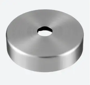 [100519] Cache-embase pour support de main-courante; 100519; MOD 0118, Ø65 mm, zamak, apsect inox brossé (10051906519)