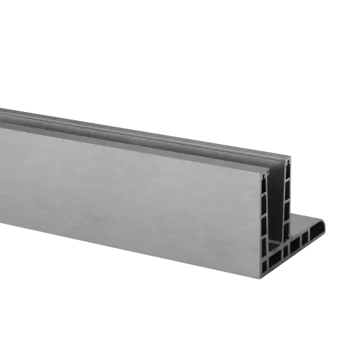 [168520-025-00-18] EG Max "F", profil pour montage au sol ; L=2500 mm, aluminium brossé, anodisé 25µm (16692900018)