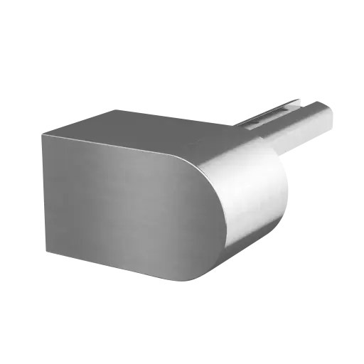 [166507-042-00-18] Embase murale p. tube à fond de gorge, 90°; 166507-042-00-18; , pour tube à fond de gorge Ø42,4 mm, gauche et droit, aluminium, brossé