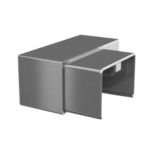 [146508-640-01] Embase murale, 90°, gauche; 146508-654-01; , pour tube à fond de gorge 60 x 40 mm, acier inoxydable 316, brossé