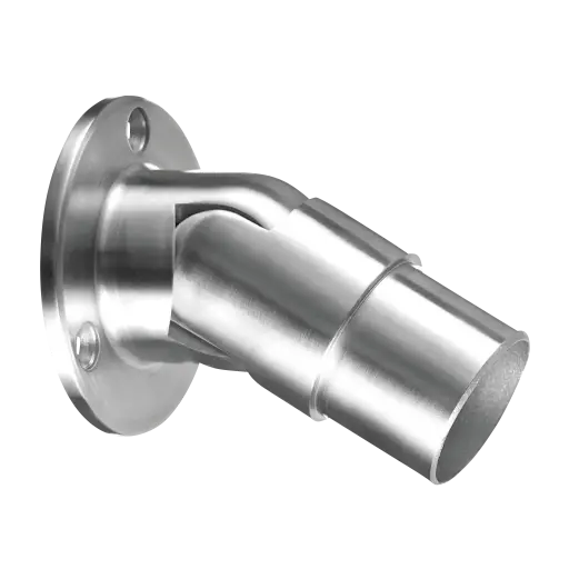 [140506-042-12] Embase murale, orientable, 0°-50°; 140506-042-12; , main-courante Ø42,4 x 2 mm, acier inoxydable 316, brossé