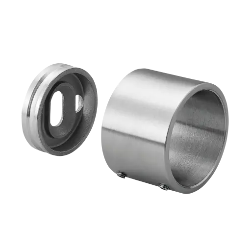 Embase murale, sans plaque; 130504-033-12; pour tube Ø33,7 mm, inox brossé 304 (13050403312)