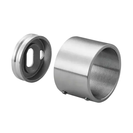 [140504-033-12] Embase murale, sans plaque; 140504-033-12; pour tube Ø33,7 mm, inox brossé 316 (14050403312)
