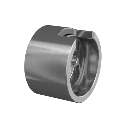 [166504-042-00-18] Embase murale, sans plaque; 166504-042-00-18; , pour tube à fond de gorge Ø42,4 mm, bas, aluminium, brossé - NEW