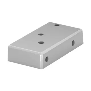 [169026-009-01-18] Embase-manchon pour poteau, Easy Alu, 169026-009-01-18; Ø9 mm, gauche, aluminium brossé, anodisé 25µm (16902606018) - NEW; BLACK LINE