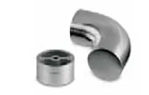 Embout coudé, 90°, incl. 1 adaptateur; 170739-042; pour main-courante bois Ø42 mm, inox brossé 304 (20073904212)