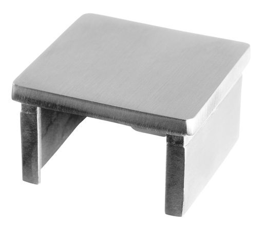 [136734-040-12] Embout plat, pour tube à fond de gorge, carré; 136734-040-12; 40x40x1,5 mm, inox poli 304 (13673204012)