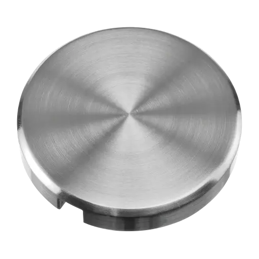 [130731] Embout pour embase-manchon, montage d'escalier; 130731; rond, 60 mm, filetage M12, inox brossé 304 (13073106012)