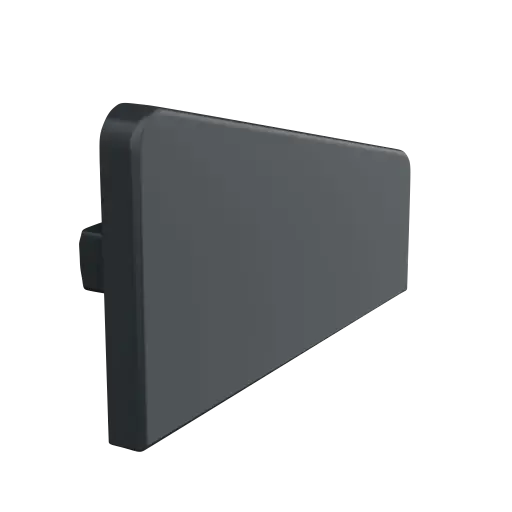 [165744-01-33] Embout pour main-courante, Easy Hit, Easy Alu; 165744-01-33; , angle de 15 degrés, gauche, aluminium, gris anthracite (RAL 7016) - NEW