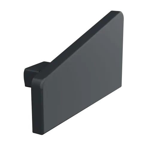 [165744-02-33] Embout pour main-courante, Easy Hit, Easy Alu; 165744-02-33; , angle de 15 degrés, droit, aluminium, gris anthracite (RAL 7016)