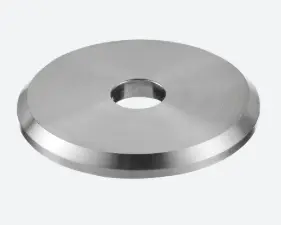 [131937] Embout à souder, plat, Ø45 mm x 4 mm; 131937; barre Ø10 mm, inox brossé 304 (13193704512)