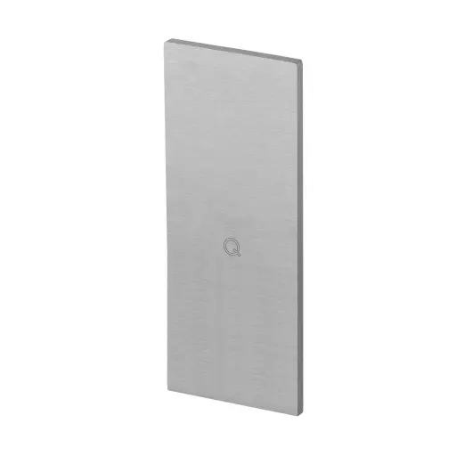 [168513-00-18] Embout, Easy Glass Max, pour escaliers; montage au sol, gauche & droite, aluminium brossé (16673601718)