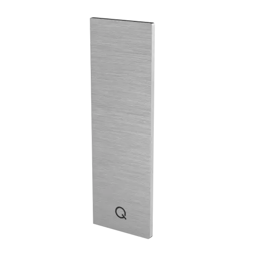 Embout, Easy Glass Prime "Y", montage latéral, pour habillage, installation par clipsage, gauche, aluminium, brut