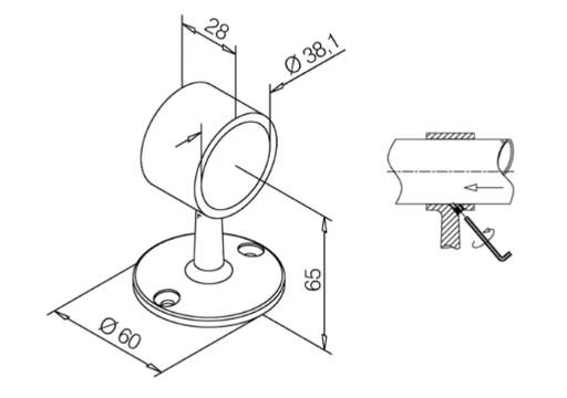 Support traversant Annieta