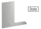 [168122-02-18] Embout, Easy Glass Pro "F", montage au sol; droite, aluminium brossé, anodisé (16673500918)