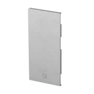 [168532-02-18] Embout, Easy Glass Pro Max, montage latéral; 168532-02-18; droite, aluminium brossé, anodisé (16673501818)