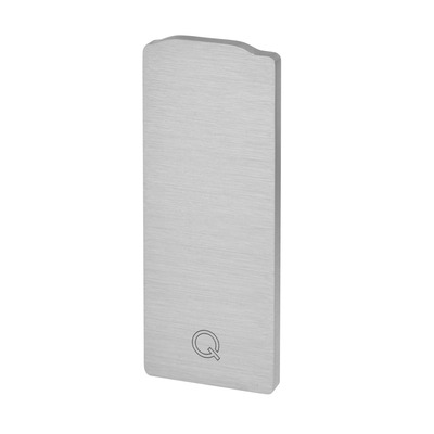 Embout, Easy Glass Slim, montage au sol; 168012-00-00; gauche & droite, aluminium brut (16673400400) - SELL OUT