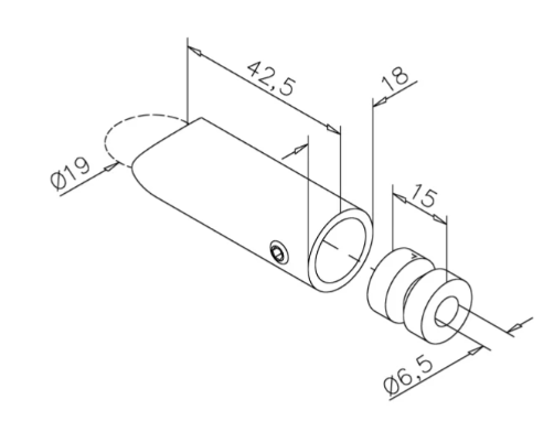 Adaptateur tube-plat Sarleen