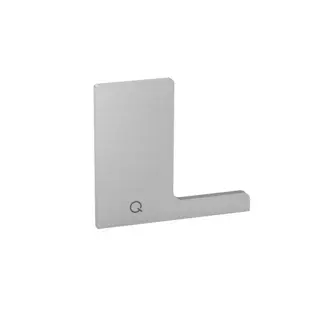 Embout, Easy Glass Smart "F", montage au sol; 168222-02-00; droite, aluminium, brut (16673503200)