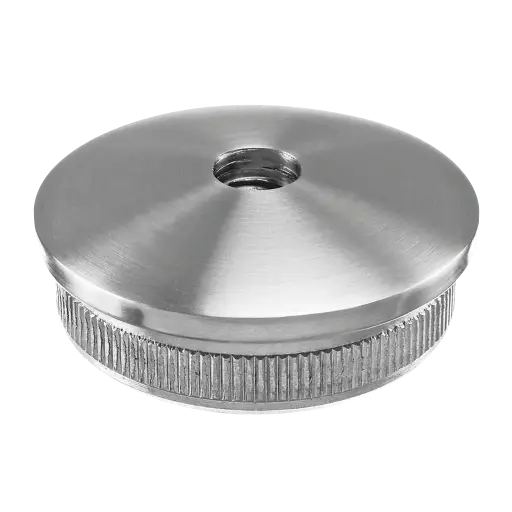 [135735-248] Embout, Easy Hit, arrondi, filetage M10; 135735-248; pour tube Ø48,3 mm x 2 mm, inox brossé 304 (13573524812)