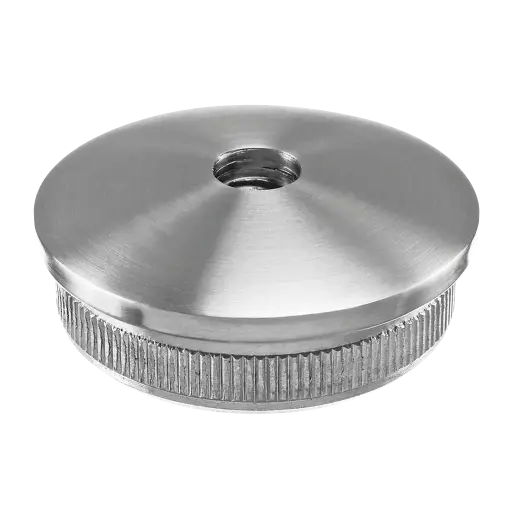 [145735-048] Embout, Easy Hit, arrondi, filetage M10; 145735-048; pour tube Ø48,3 mm x 2,6 mm, inox brossé 316 (14573504812)