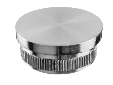 [135732-042-12] Embout, Easy Hit, plat; 135732-042-12; pour tube Ø42,4 mm x 2,6 mm, inox brossé 304 (13573204212)