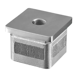 [134733] Embout, Square Line, Easy Hit, plat, filetage M10; 134733; pour tube 40x40x2 mm, inox brossé 304 (13473304012) - SELL OUT