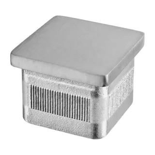 [135728-040-12] Embout, Square Line, Easy Hit, plat; 135728-040-12; pour tube 40x40x2 mm, inox brossé 304 (13572804012)