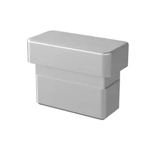 [131712-021-12] Embout, Square Line, plat; 131712-021-12; pour tube 20x10x1 mm, inox brossé 304 (13473212012)