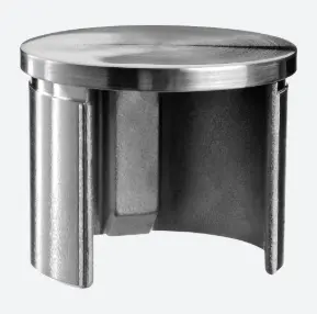 [136733-030-12] Embout, plat, pour tube à fond de gorge; 136733-030-12; Ø30 mm, inox brossé 304 (13673203012) - Q-TUBE