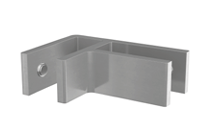 [160292-22-18] Pince de liaison, 90°, excl. caoutchouc; 160292-22-18; , pour verre 16,76 - 21,52 mm, aluminium brossé 