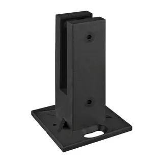 [146200-82] Pince à verre de sol, Easy Glass, MOD 6200; 146200-82; , acier inoxydable 316, noir satiné (RAL 9005), surface texturée, une seule couche