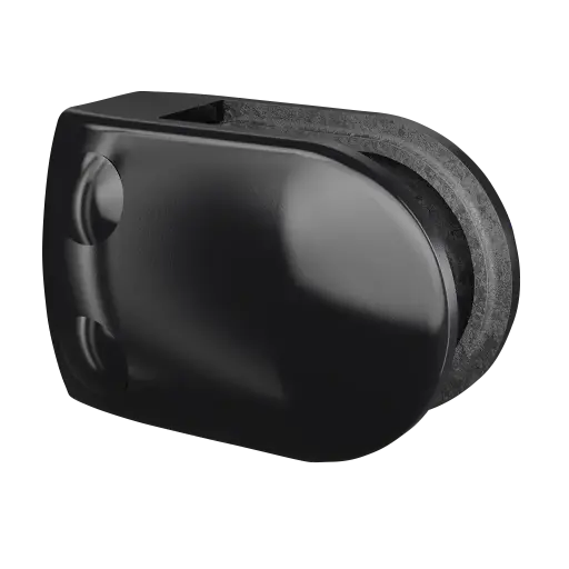 [142800-000-82] Pince á verre, MOD 2800, sans cales; 142800-000-82; , plat, acier inoxydable 316, noir satiné (RAL 9005), surface texturée, une seule couche