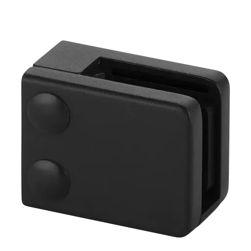 [144200-000-82] Pince á verre, MOD 4200, sans cales; 144200-000-82; , plat, acier inoxydable 316, noir satiné (RAL 9005), surface texturée, une seule couche
