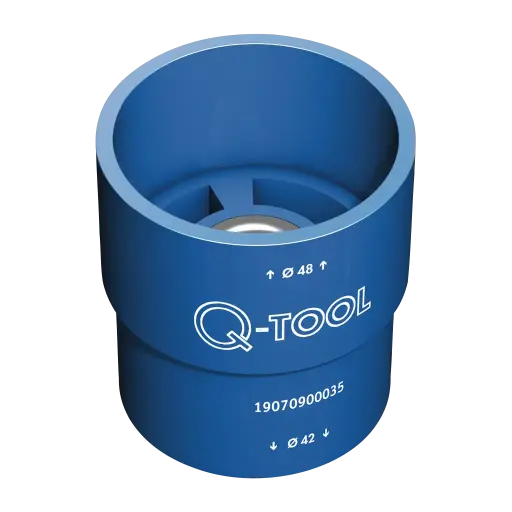 [201023] Q-Tool pour montage de cheville en bois, Q-82; 201023; pour Ø42 mm & Ø48 mm, acier, thermolaqué bleu (19070900035)