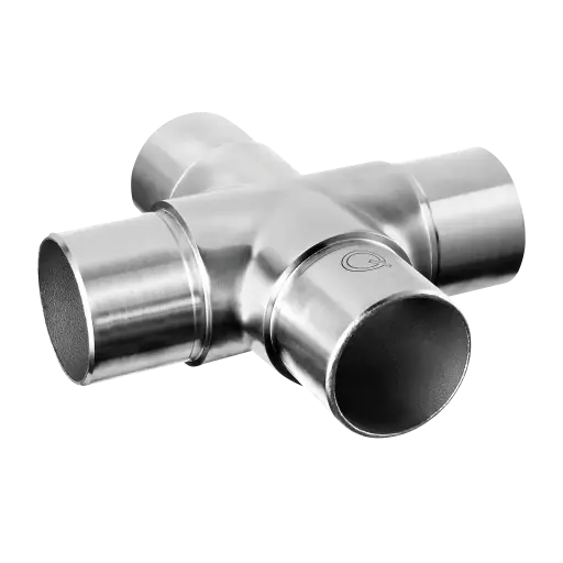 [130309-242-12] Raccord "croix"; 130309-242-12; tube Ø42,4 mm x 2 mm, inox brossé 304 (13030924212)