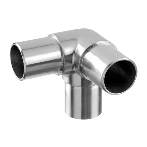 [130304-233-12] Raccord, 90°, + 1 départ 90°; 130304-233-12; tube Ø33,7 mm x 2 mm, inox brossé 304 (13030423312)