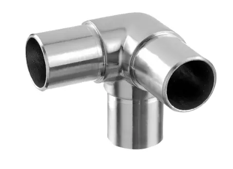 [130304-242-12] Raccord, 90°, + 1 départ 90°; 130304-242-12; tube Ø42,4 mm x 2 mm, inox brossé 304 (13030424212)