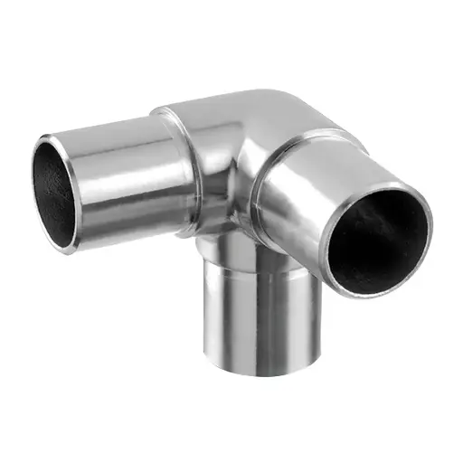 [140304-242-12] Raccord, 90°, + 1 départ 90°; 140304-242-12; tube Ø42,4 mm x 2 mm, inox brossé 316 (14030424212)