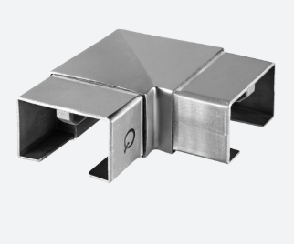 [146343-640-12] Raccord, 90°, horizontal, rectangulaire; 146343-640-12; tube à fd de gorge, 60x40x1,5 mm, inox brossé 316 (14631364012)