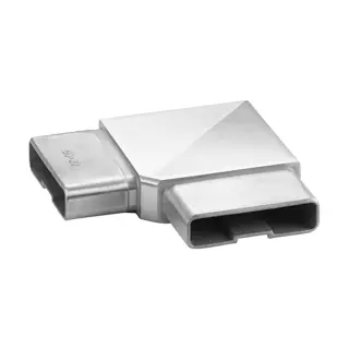 [144301-062-12] Raccord, Square Line, 90°; 144301-062-12; tube 60x20x2 mm, inox brossé 316 (14430126212)