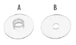 [205035] Rondelle caoutchouc Ø24 mm, trou 6 mm; 205035; épaisseur 1 mm (19506002500)