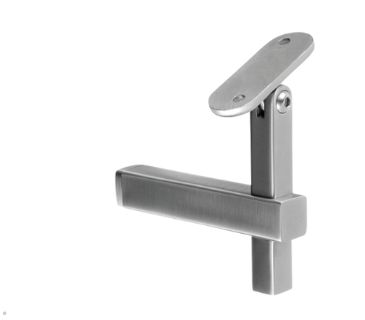[134133-000-12] Support de main-courante Square L. orientable; 134133-000-12; pour tube, main-courante plat, inox brossé 304 (13413300012)